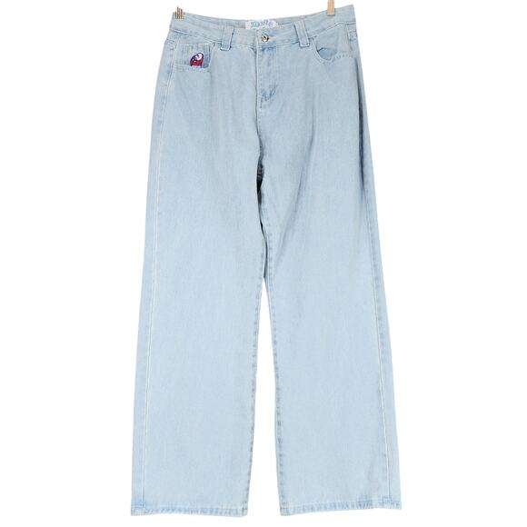 Polar Skate Co Big Boy Wide Leg Jean L Men High Rise Lt Blue Baggy 90s Y2K 31x29 - Picture 1 of 13